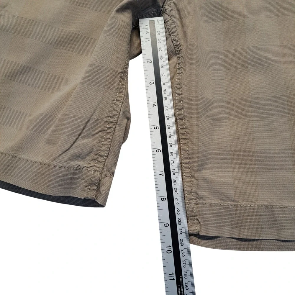 The North Face Shorts Mens 38 Khaki Tan Good Plaid Hiking Outdoor Cargo Utility